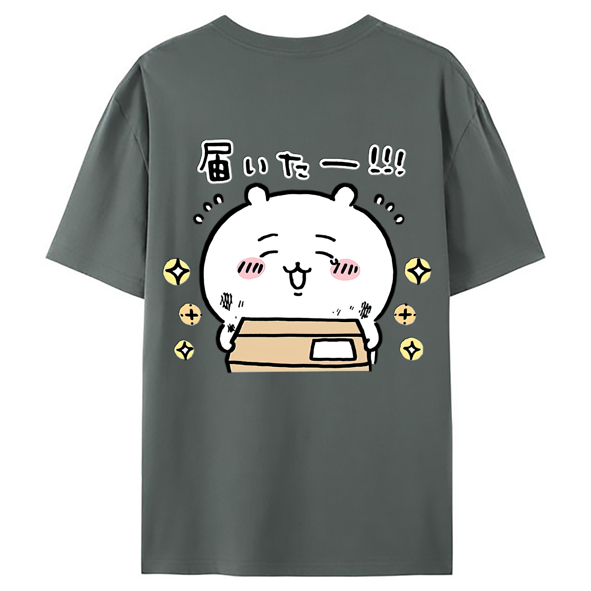 （画像用） ちいかわ ちいかわ Chii-kawa chiikawa 綿100％ メンズ半袖Tシャツ（バックプリント） 通気性